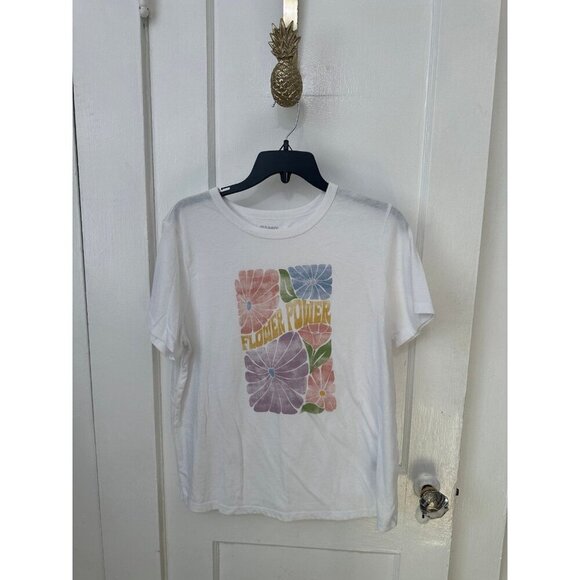 Old Navy every wear women’s size large flower power shirt - Picture 1 of 7